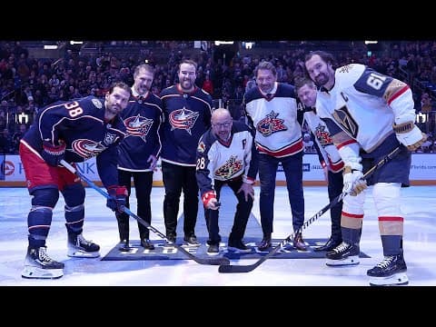 Celebrating the Alumni! 🤩 Tyler Wright, David Savard, Chris Clark, Aaron Johnson and Jody Shelley