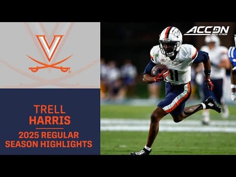 Trell Harris 2025 Regular Season Highlights | Virginia WR