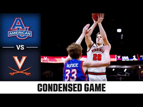 American vs. Virginia Condensed Game | 2025-26 ACC Men’s Basketball