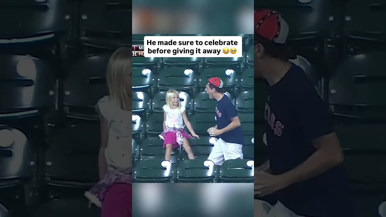 He made sure to celebrate before giving the ball away 😂🥹 #mlb #baseball