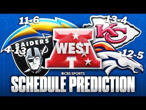 Predicting the Remaining Schedules for EVERY AFC West team: Broncos, Chiefs, Chargers and Raiders ✅