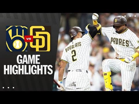 Brewers vs. Padres Game Highlights (9/23/25) | MLB Highlights