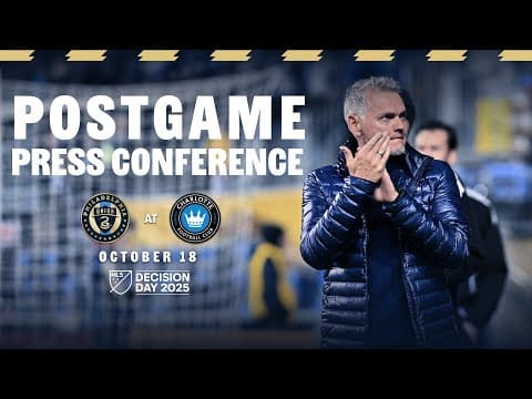 Press Conference | Bradley Carnell after the Union's match at Charlotte FC on Decision Day 2025