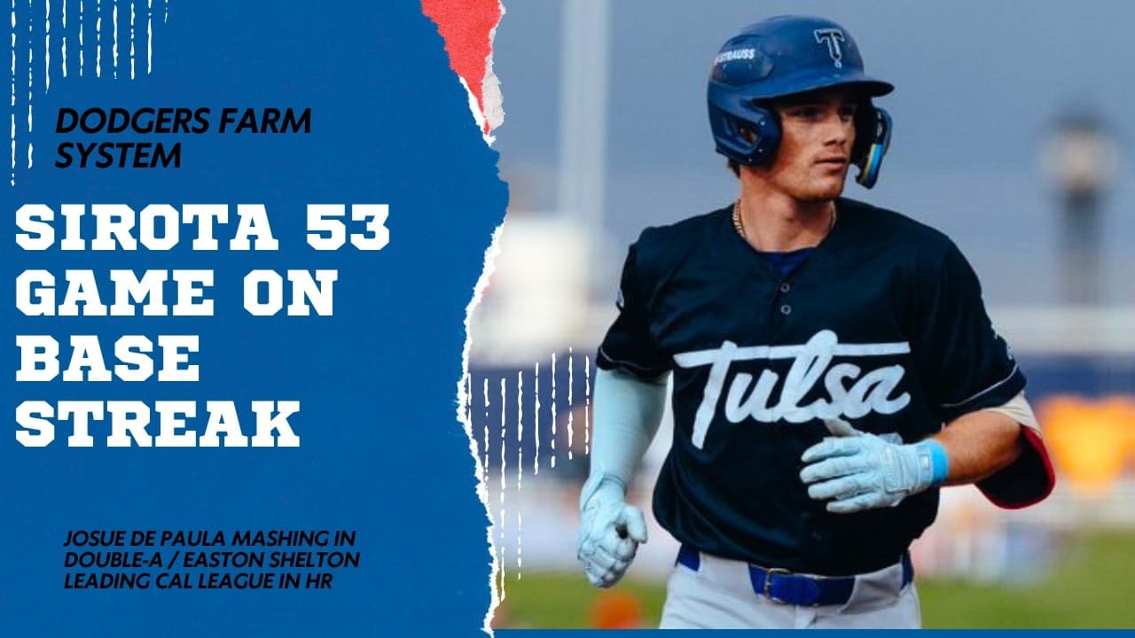 Dodgers Farm: Mike Sirota OB streak / De Paula mashing / First Half