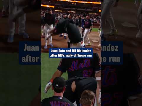 Juan Soto helped rip MJ Melendez's jersey off after his walk-off home run 😂