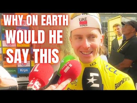 Why Tadej Pogačars Just Made Himself Look SILLY