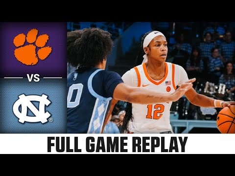 Clemson vs. North Carolina Full Game Replay | 2025-26 ACC Women's Basketball