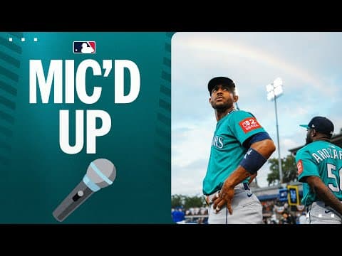 Julio Rodríguez was MIC’D UP at the Little League Classic 🎤