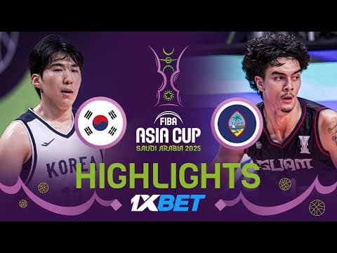 Korea 🇰🇷 vs Guam 🇬🇺 | 1XBET Highlights | FIBA Asia Cup 2025