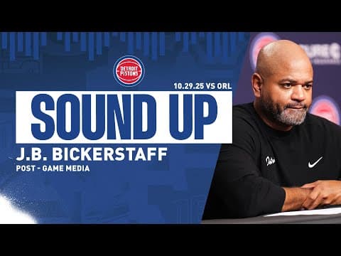 Post-Game Press Conference: J.B. Bickerstaff | Pistons vs Magic | 10.29.2025