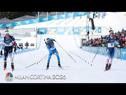 USA's Campbell Wright and biathletes sprint to end of race together | Winter Olympics | NBC Sports
