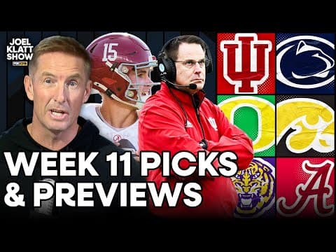 College Football Picks: Indiana-Penn St, Oregon-Iowa, LSU-Alabama, BYU-Texas Tech and more!
