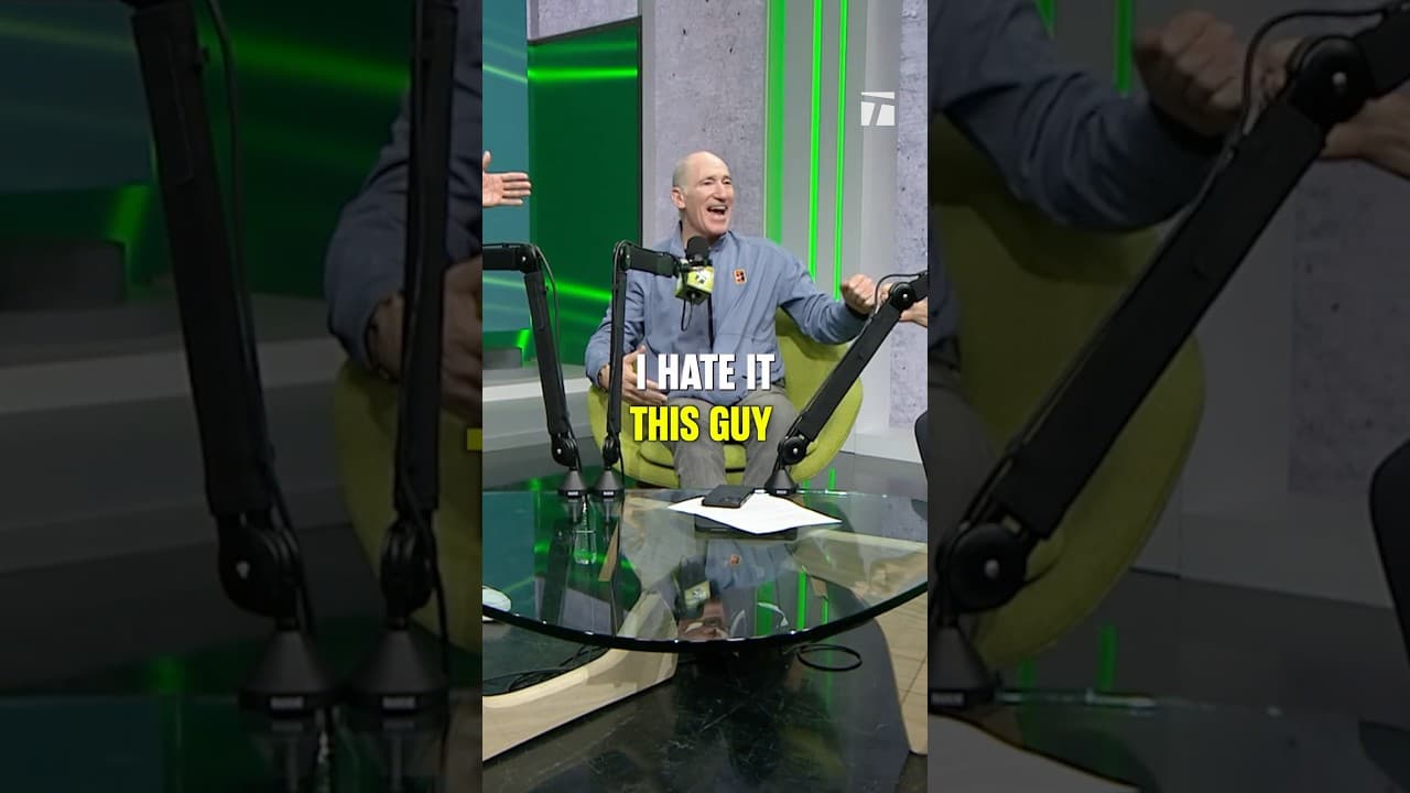 Brad had to throw his hat 😂🧢↗️ #tennis #podcast