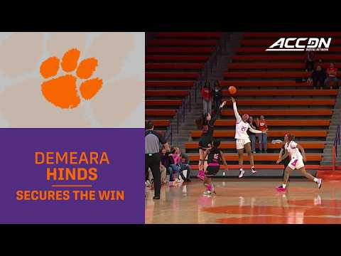 Clemson Forward Demeara Hinds' Big Block Saves The Day