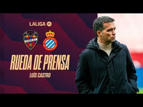 RUEDA DE PRENSA de Luís Castro previa al encuentro ante el RCD Espanyol (J19)