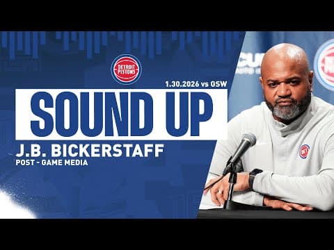 Post Game Press Conference J.B. Bickerstaff | Pistons vs Warriors | 1.30.26