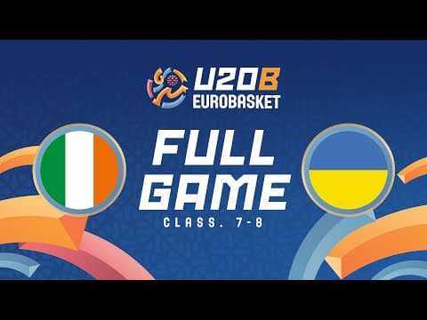 LIVE - Ireland v Ukraine | FIBA U20 Women's EuroBasket 2025 Division B | Class. 7-8