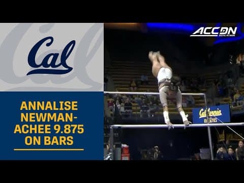 Cal's Annalise Newman-Achee Ties For 1st  With 9.875 On Bars | 2026 ACC Gymnastics