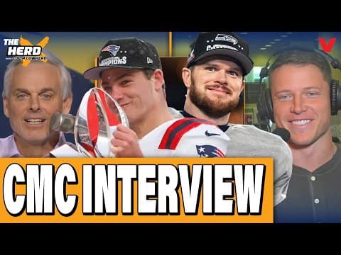 Christian McCaffrey predicts Super Bowl LX Seahawks-Patriots | Colin Cowherd: THE HERD NFL