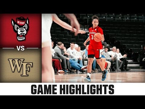 NC State vs. Wake Forest Game Highlights | 2025-26 ACC Women's Basketball