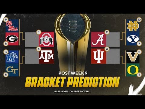College Football Playoff Projections AFTER WEEK 9: 5 SEC teams get in, Miami OUT