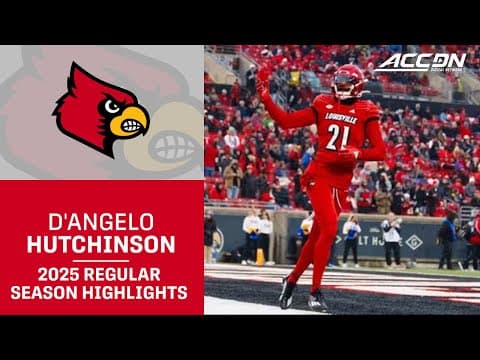 D'angelo Hutchinson 2025 Regular Season Highlights | Louisville LB