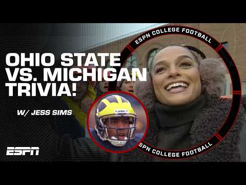 PHONE A FRIEND! 📞 Jess Sims asks Ohio State vs. Michigan TRIVIA! @geico | Countdown to GameDay