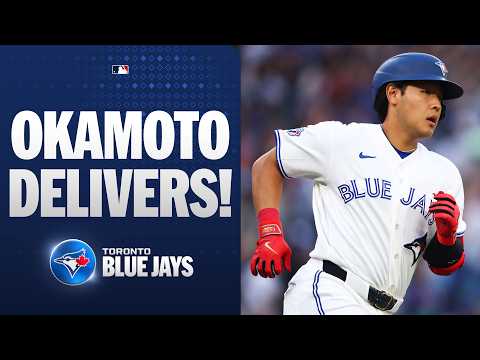 AND IT IS GONE 😮 Kazuma Okamoto unleashes his 17th home run of the season for the Blue Jays 🇨🇦
