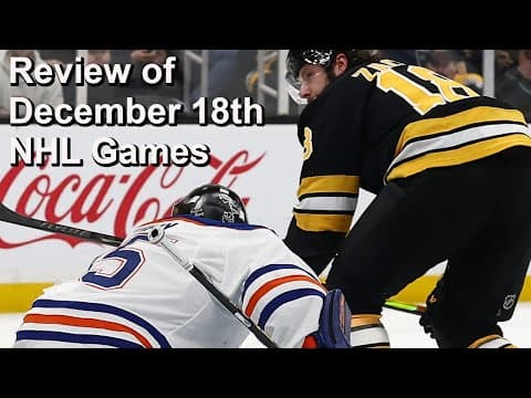 Review of December 18th NHL Games