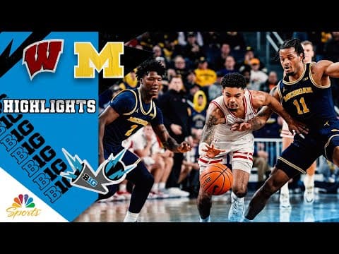 Wisconsin vs. No. 2 Michigan | COLLEGE BASKETBALL HIGHLIGHTS | 1/10/26 | NBC Sports