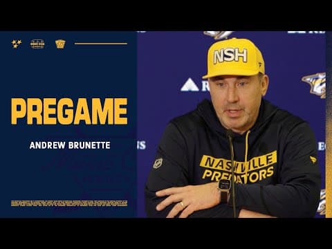 Andrew Brunette Pregame: Dec. 20, 2025