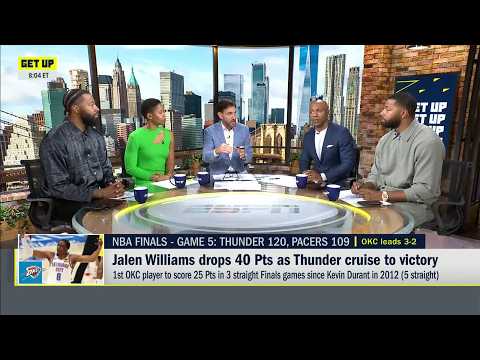 'PLAYOFFS SHOW YOUR TRUE COLORS!' 🔥 - Marcus Morris Sr. gives Jalen Williams his flowers 💐 | Get Up