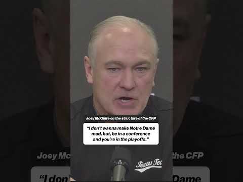 Joey McGuire advice to Notre Dame 🗣️ #cfb #conference