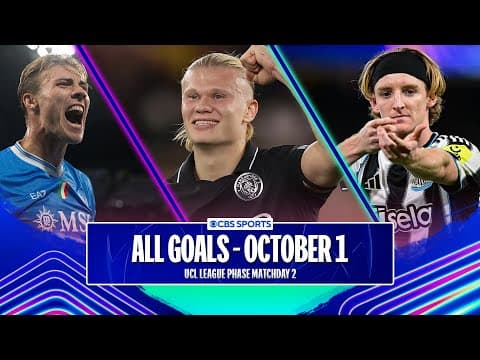 ALL GOALS in MD2 of the UEFA Champions League: October 1, 2025 | Haaland & Højlund DOUBLE