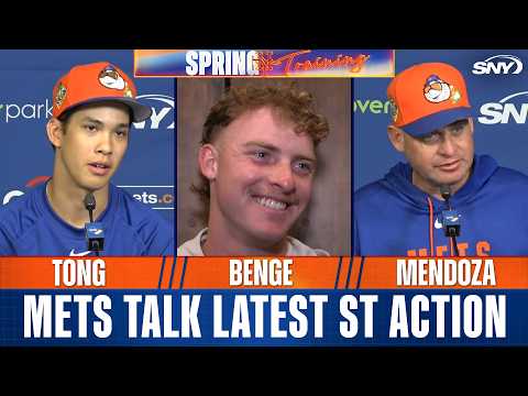 Tong, Benge talk Mets spring training opportunity, Mendoza gives his takeaways from Wednesday's loss