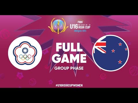 LIVE - Chinese Taipei v New Zealand | FIBA U16 Women's Asia Cup 2025 - Division A