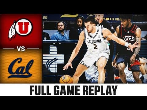 Utah vs. Cal Full Game Replay | 2025-26 ACC Men's Basketball