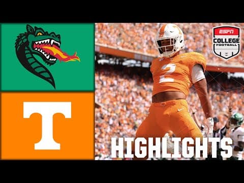 UAB Blazers vs. Tennessee Volunteers | Full Game Highlights | ESPN College Football