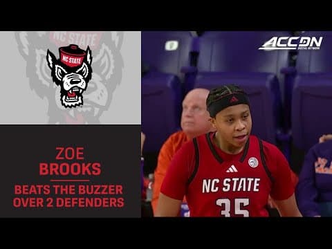 NC State Star Zoe Brooks Beats The Buzzer Over 2 Defenders