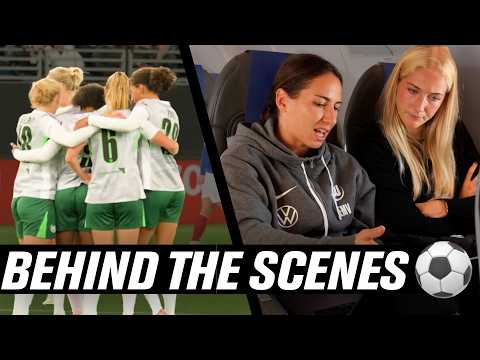 Spielanalyse im Flugzeug? 🧐💚 Behind the Scenes | Valeranga - Wolfsburg | Women's CL 25