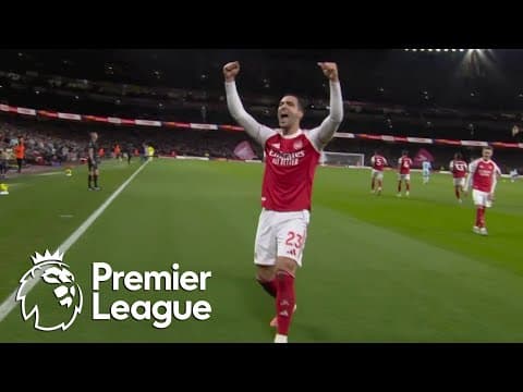 Mikel Merino heads Arsenal in front of Brentford | Premier League | NBC Sports
