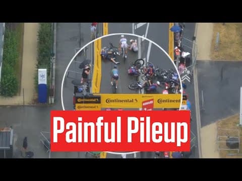 Biniam Girmay Injured In Massive Crash In Final Kilometer Of Tour de France 2025 Stage 17