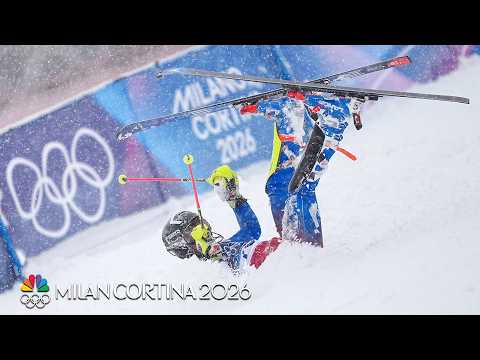 Top crashes, stumbles from first run in men's slalom | Winter Olympics 2026 | NBC Sports