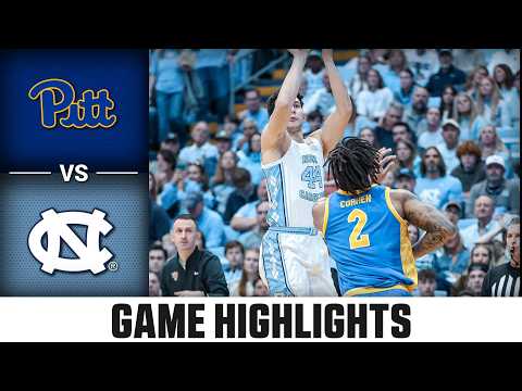 Pitt vs. North Carolina Game Highlights | 2025-26 ACC Men's Basketball