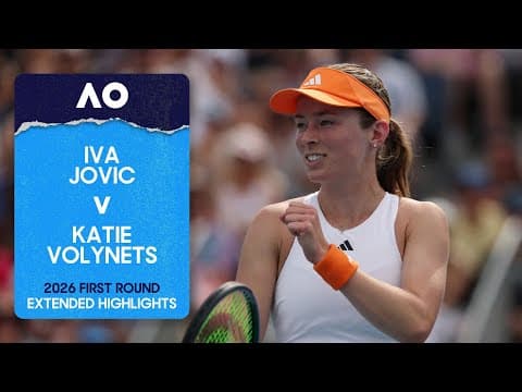 Iva Jovic v Katie Volynets Extended Highlights | Australian Open 2026 First Round