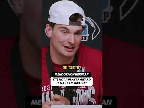Fernando Mendoza on being a Heisman Favorite 👏 #cfb #indiana #heisman #college #hoosier #football
