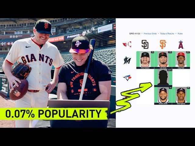 San Francisco Giants Play Immaculate Grid