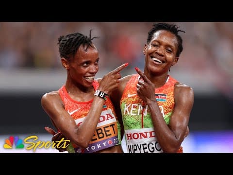 Chebet and Kipyegon's LEGENDARY 5K duel for gold at worlds comes down to final steps | NBC Sports