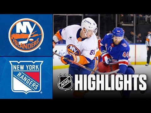 Islanders vs. Rangers | NHL Highlights | January 29, 2026