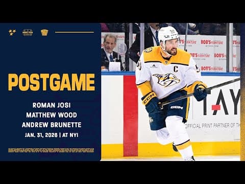 Josi, Wood & Brunette - Postgame: Jan. 31, 2026